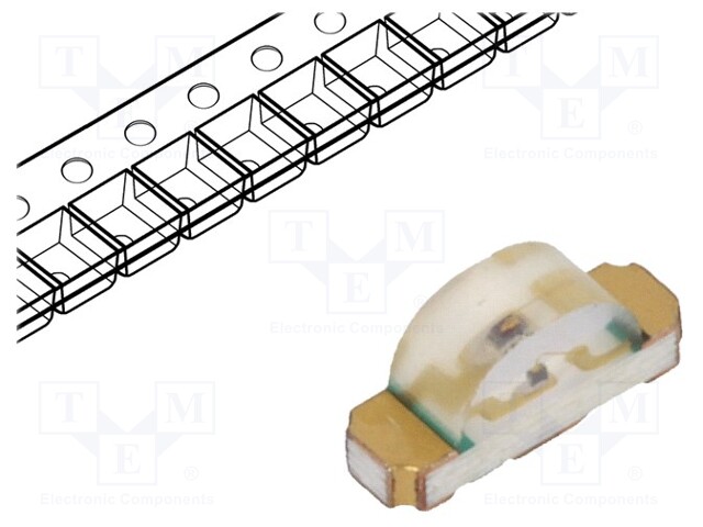 LED; SMD; 1206; amber; 28.5÷95mcd; 3.2x1.5x1mm; 130°; 1.9÷2.4V; 20mA