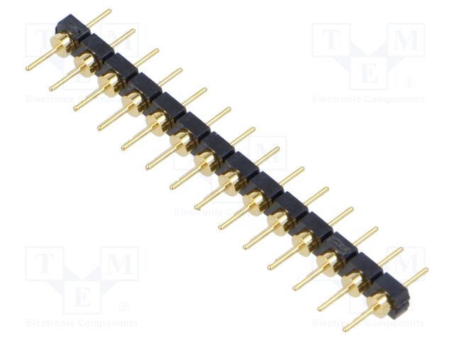 Connector: pin strips; male; PIN: 14; 2.54mm; gold-plated; THT