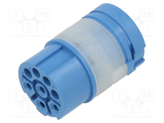 Circular Connector Insert, Han Series, 7 Contacts, Socket, Crimp