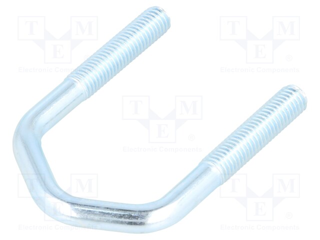 U-bolt; D; steel; zinc; Thread len: 35mm; Int.width: 35mm; H: 65mm