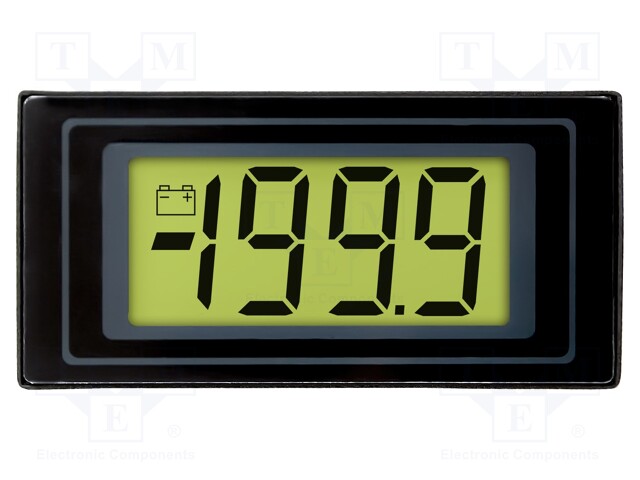 Panel; LCD 3,5 digit 12,5mm,with a backlit; VDC: 0÷200mV