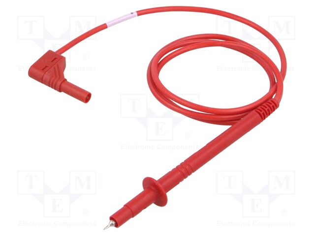Test lead; 16A; probe tip,angular banana plug 4mm; Urated: 1kV