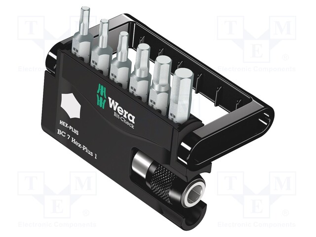 Screwdriver bits; Pcs: 7; Package: plastic case; 25mm; Torsion