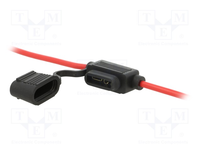 Fuse acces: fuse holder; fuse: 19mm; 30A; on cable; Leads: 2 leads