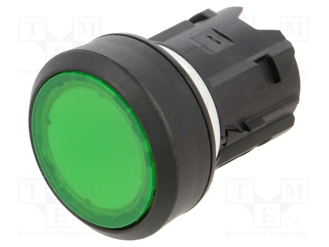 Switch: push-button; Stabl.pos: 1; 22mm; green; IP66,IP67,IP69K