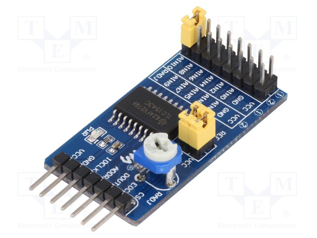 Sensor: voltage; ADC; 3.3÷5VDC; Channels: 11; IC: TLC1543