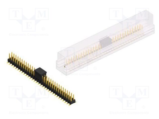 Connector: pin strips; pin header; male; PIN: 62; 2.54mm; SMT; 2x31