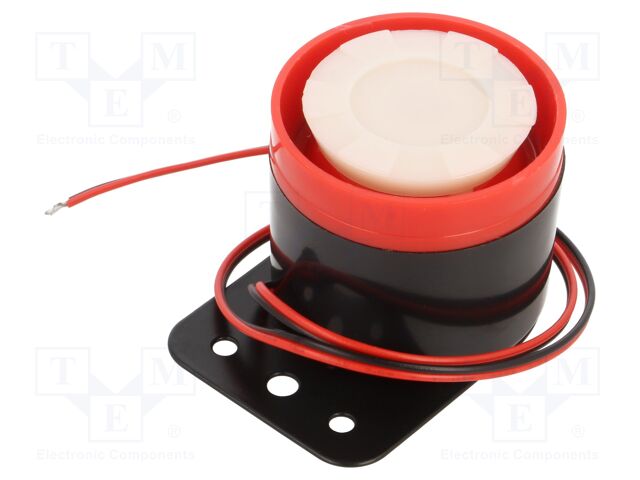 Sound transducer: siren; 350mA; Ø: 55mm; 12VDC; Sound level: 120dB