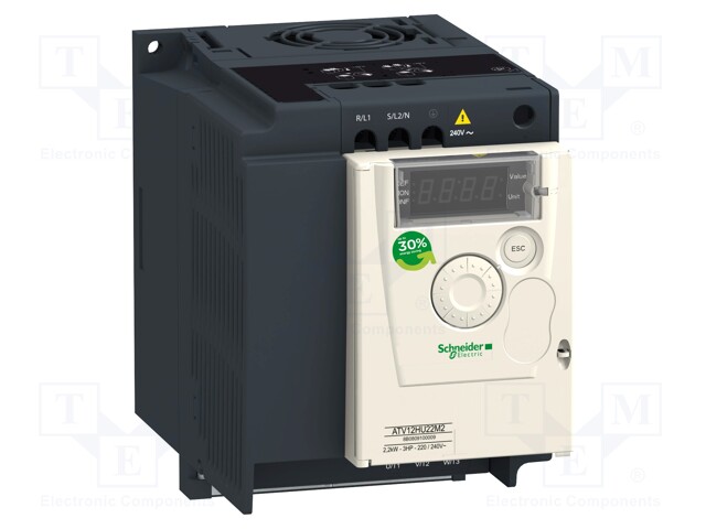 Inverter; Max motor power: 0.75kW; Out.voltage: 3x110VAC; IP20