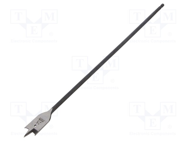 Drill bit; wood; Ø: 25mm; Overall len: 370mm; HSS; 1pcs; Series: Flat
