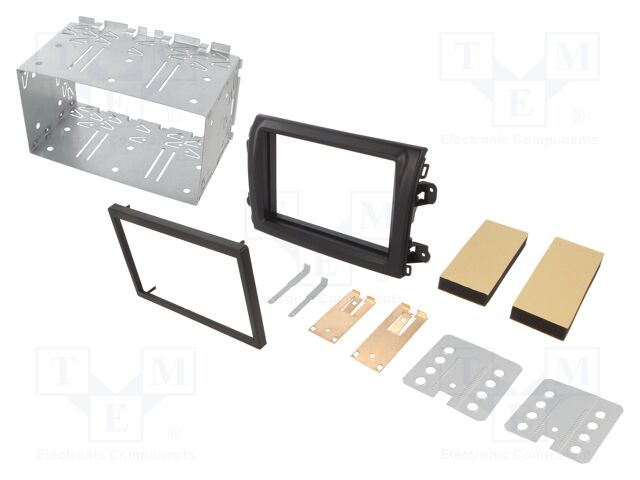 Radio mounting frame; Fiat; 2 DIN; black