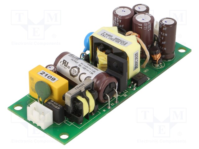 AC/DC Open Frame Power Supply (PSU), ITE, 2 Output, 30 W, 85V AC to 264V AC, Adjustable, Fixed