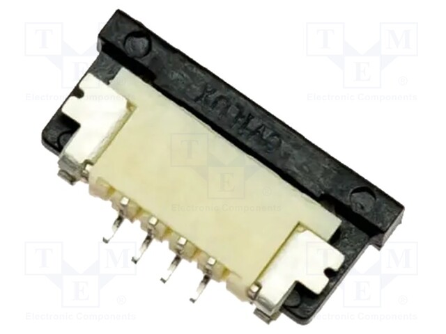 Connector; PIN: 4; ZIF FFC; 1mm; Type: bottom contacts