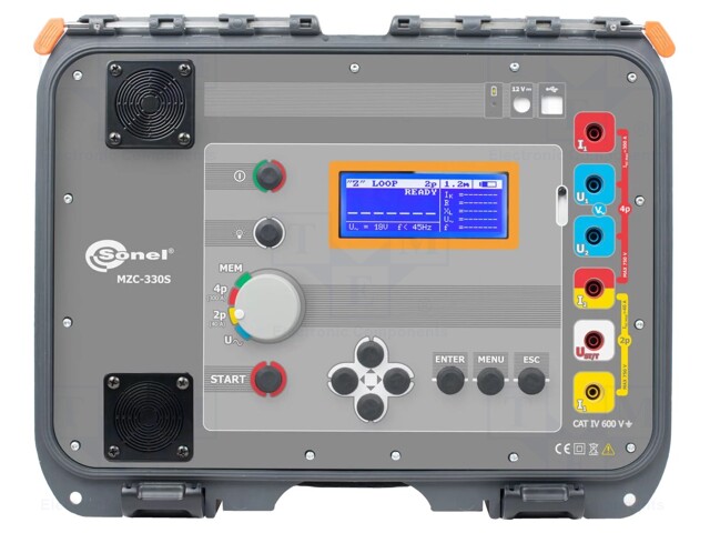 Meter: short circuit loop impedance; LCD,with a backlit; IP67