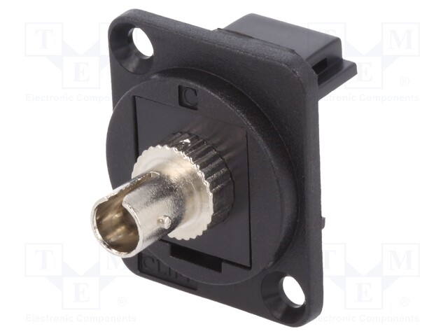 Connector: fiber optic; coupler; ST,both sides; Mat: plastic