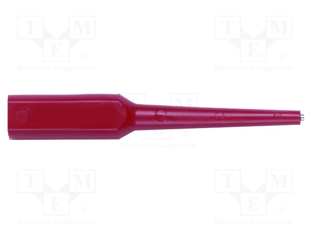 Probe tip; 3A; red; Tip diameter: 0.76mm; Socket size: 4mm; 70VDC