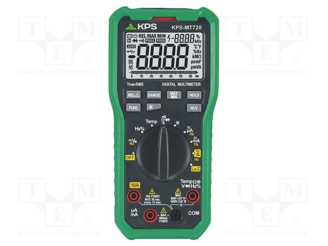 Digital multimeter; LCD (6600),with a backlit; True RMS
