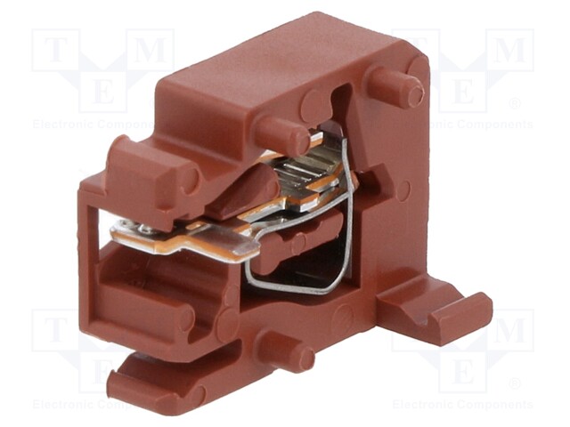 Splice terminal: rail; 1.5mm2; ways: 1; terminals: 1; brown; wemid