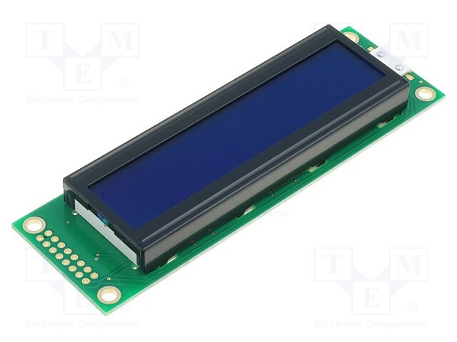 Display: LCD; alphanumeric; STN Negative; 20x2; blue; LED; PIN: 16