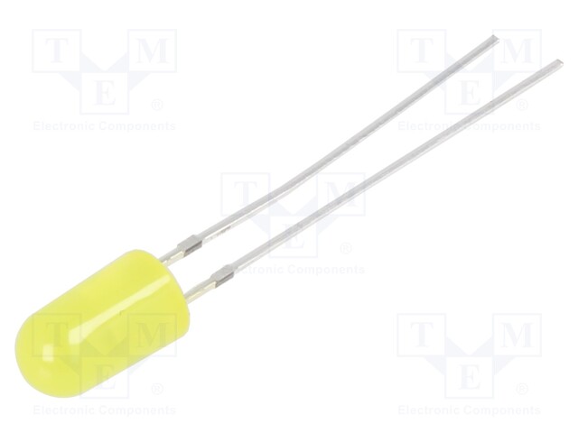 LED; 4.8mm; yellow; 1120÷1560mcd; 60°; Front: convex; 3/3.5/5V