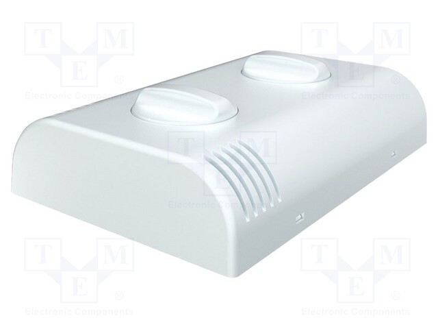 Enclosure: wall mounting; X: 80mm; Y: 120mm; Z: 25mm; ABS; white