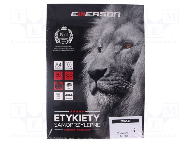 Label; V: self-adhesive; Pcs: 100; 210x148mm