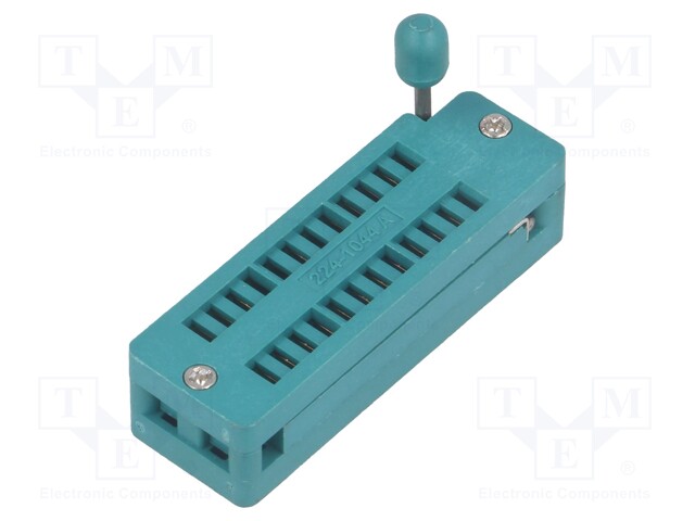 Socket: DIP; ZIF; PIN: 24; 7.62mm; demountable; -40÷105°C; THT; 50VDC