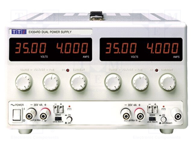 Power supply: laboratory; Channels: 2; 0÷35VDC; 0÷4A; 0÷35VDC; 0÷4A