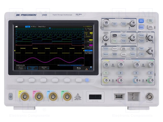 Oscilloscope: mixed signal; Band: ≤300MHz; Channels: 4; 140Mpts/ch