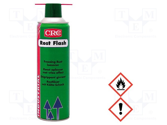 Rust remover; Rost Flash; 500ml; spray; can; amber; derusting