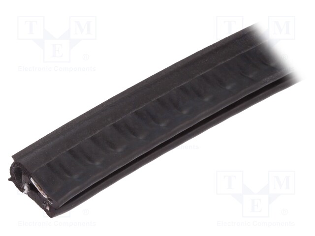 Hole and edge shield; EPDM; L: 20m; black; H: 15.5mm; W: 8.5mm