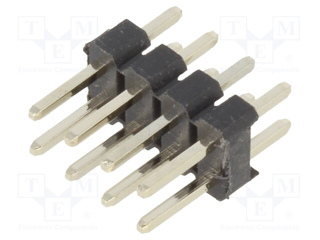 Pin header; pin strips; male; PIN: 8; straight; 2.54mm; THT; 2x4