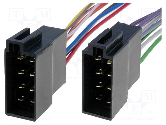Wires,ISO socket x2; PIN: 16(8+8)