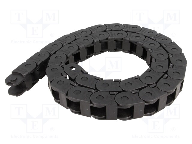 Cable chain; Series: Light; Bend.rad: 60mm; L: 986mm; Colour: black