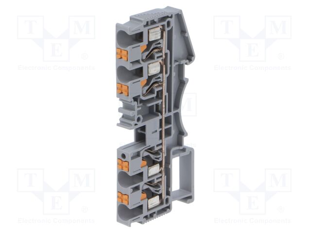 Splice terminal: rail; DS; for DIN rail mounting; spring clamp