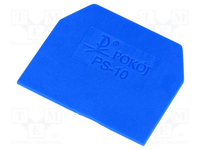 End plate; Application: ZG-G10; blue; Width: 1mm; polyamide