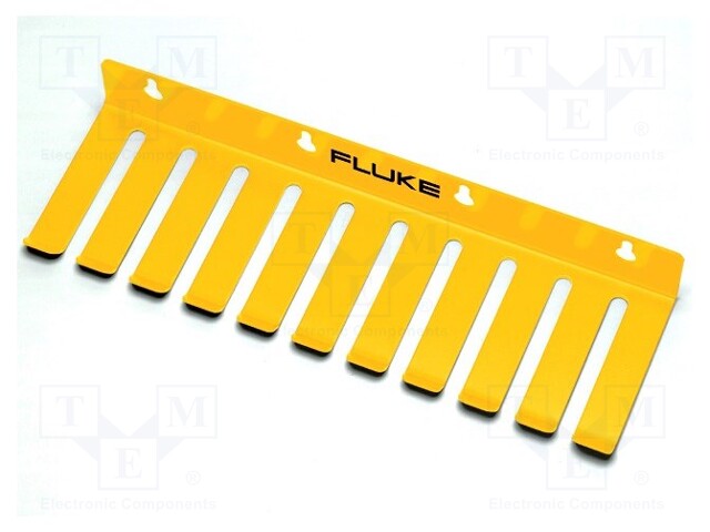 Hanger for test leads; 10 slots for wires up to 8mm diameter