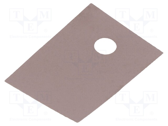 Heat transfer pad: silicone; TO220; L: 18mm; W: 13mm; Colour: brown