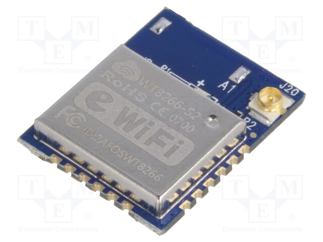 Module: WiFi; FTP,HTTP,IPv4,TCP,UDP; SMD; 18.6x15x0.8mm; 197/56mA