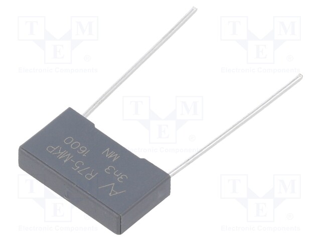 Capacitor: polypropylene; 3300pF; 15mm; ±5%; 18x10x4mm; -55÷105°C