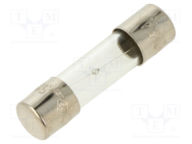 Fuse: fuse; 2.5A; 250VAC; glass; 20x5.2mm; brass; bulk