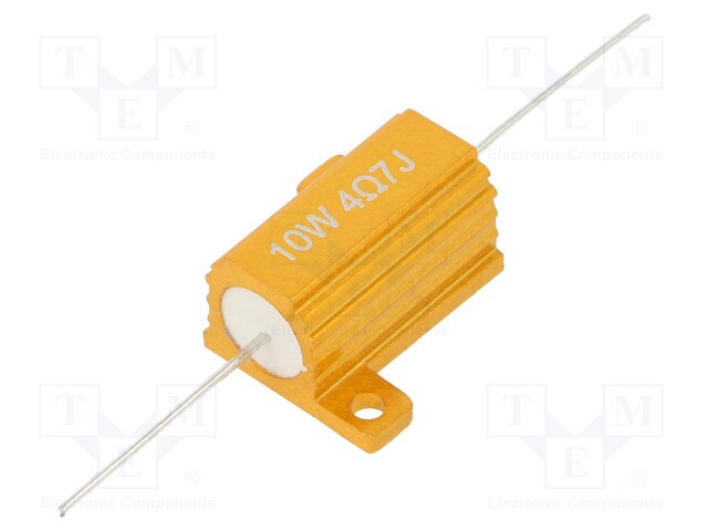 Resistor: wire-wound; with heatsink; 4.7Ω; 10W; ±5%; 50ppm/°C