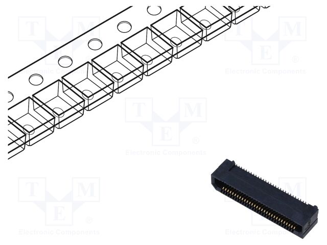 Connector: PCB to PCB; female; PIN: 60; 0.8mm; ERF8; gold-plated