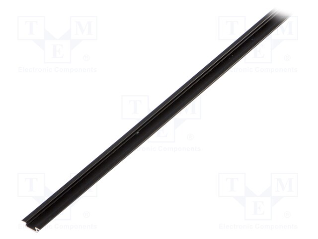 Profiles for LED modules; black; L: 1m; MICRO-NK; aluminium