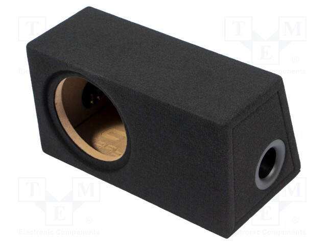 Car loudspeaker enclosure; MDF; black; textil; 200mm; Øhole: 182mm