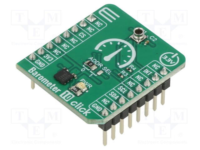 Click board; pressure sensor; I2C; LPS28DFW; prototype board