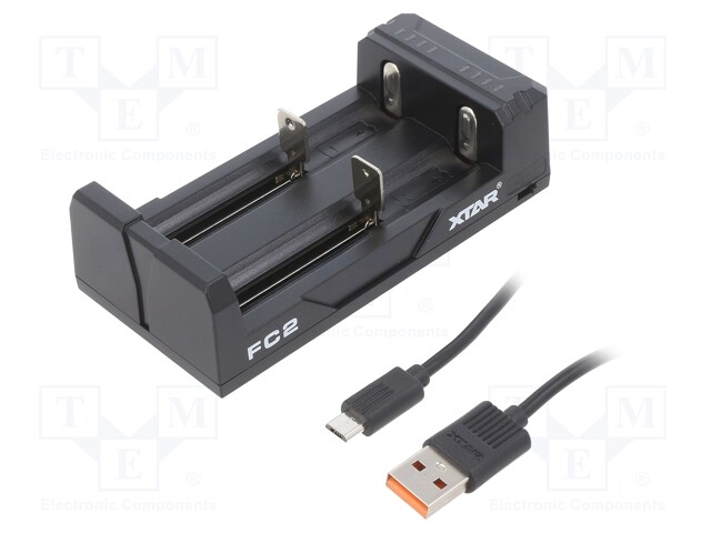 Charger: for rechargeable batteries; Li-Ion,Ni-Cd,Ni-MH; 2A