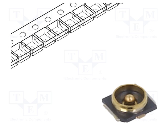 Connector: U.FL (IPX/AMC); socket; 50Ω; SMT; male; cut from reel