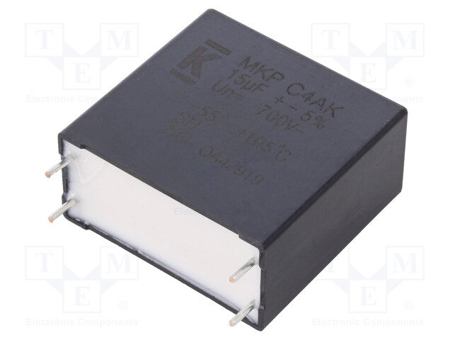 Capacitor: polypropylene; DC-Link; 15uF; ESR: 6.82mΩ; THT; ±5%