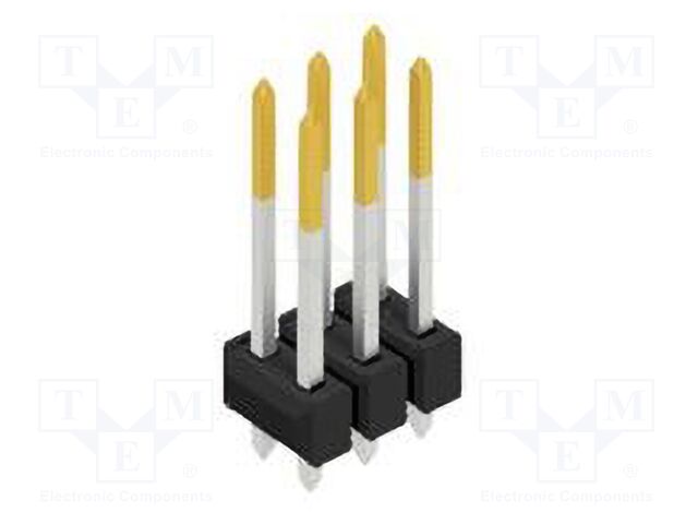 Connector: pin strips; pin header; male; PIN: 6; 2.54mm; THT; 2x3
